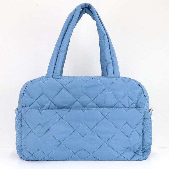 Marc Jacobs Quilted Nylon Medium Weekender Travel Bag Blue Heaven ML236983 - Picture 3 of 9